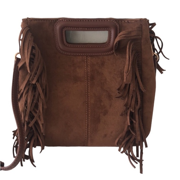 Ahdorned Bags Ahdorned The Drew Vegan Faux Suede Fringe Crossbody